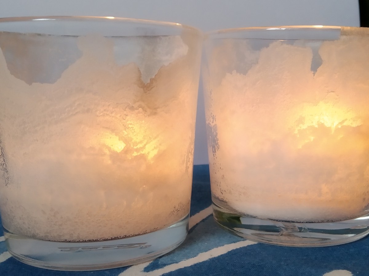 Basteln: „Eiskristall“- Glas