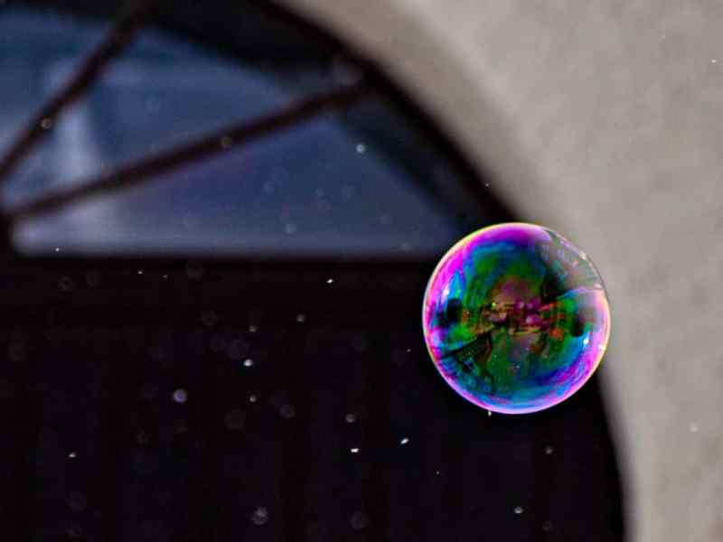 Kreativ: gefrorene Seifenblasen